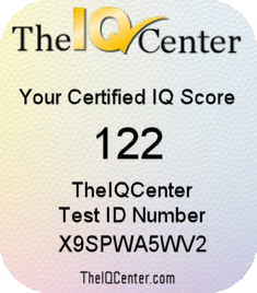 The IQ Center Certificate